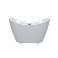 Freestanding Tub with Overflow and Ergonomic Design – White
