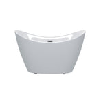 Freestanding Tub with Overflow and Ergonomic Design – White