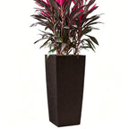 Indoor Outdoor Planter with Automatic Watering System - Dark Brown, Black, or White