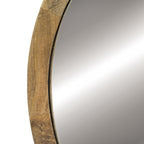 Transitional Mango Wood Wall Mirror with Frame - Multiple Colors
