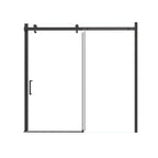 Mod Semi-Frameless Sliding Bathtub Door in Matte Black