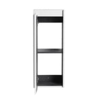 Modern Wall Mounted Bathroom Vanity with Resin Sink and Side Cabinet - Brown Ebony