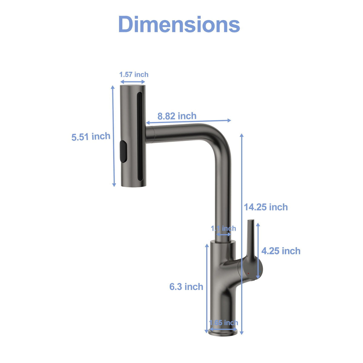 Stainless Steel Drop-In Kitchen Sink with Multi-Function Faucet - Black