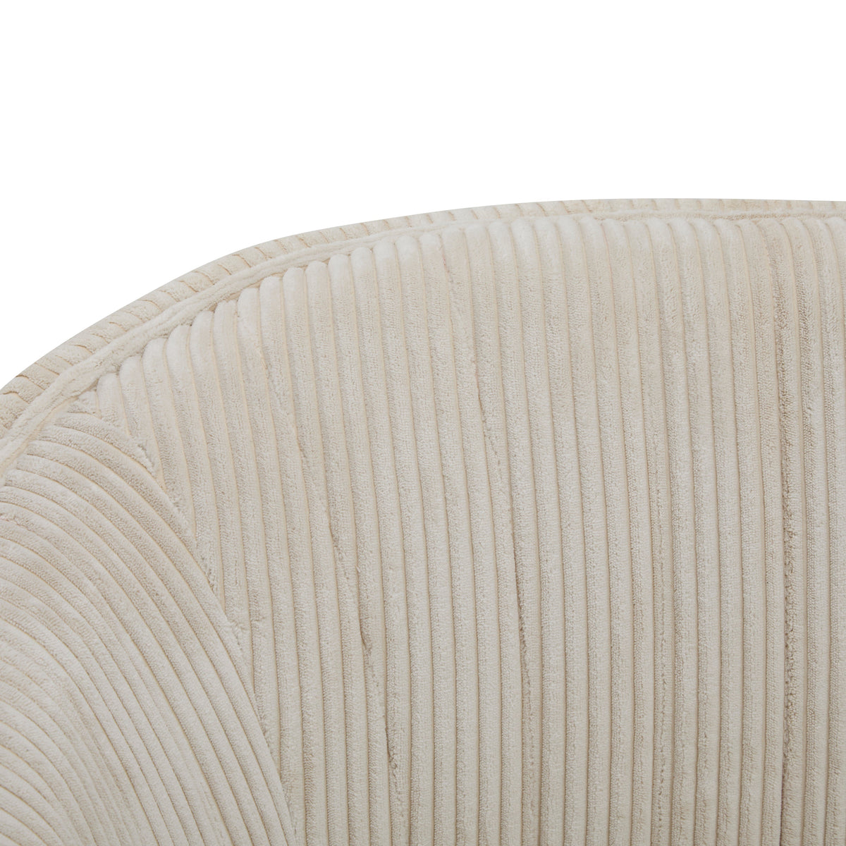 Corduroy Recessed Arm Loveseat with Channel Tufting - Beige & Walnut