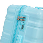 HIFINE Tourist 3-Piece ABS Spinner Wheel Luggage Set (Blue)