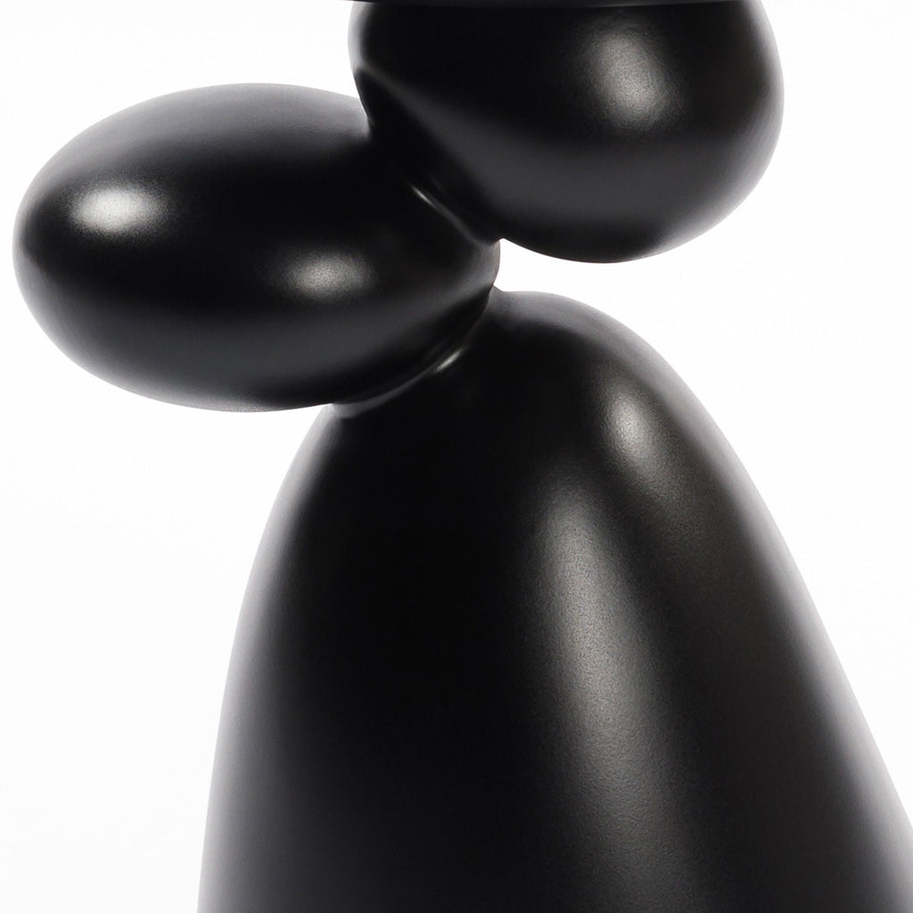 Lucky Stone Shaped Table with Sculptural Base – White, Black, or Gray