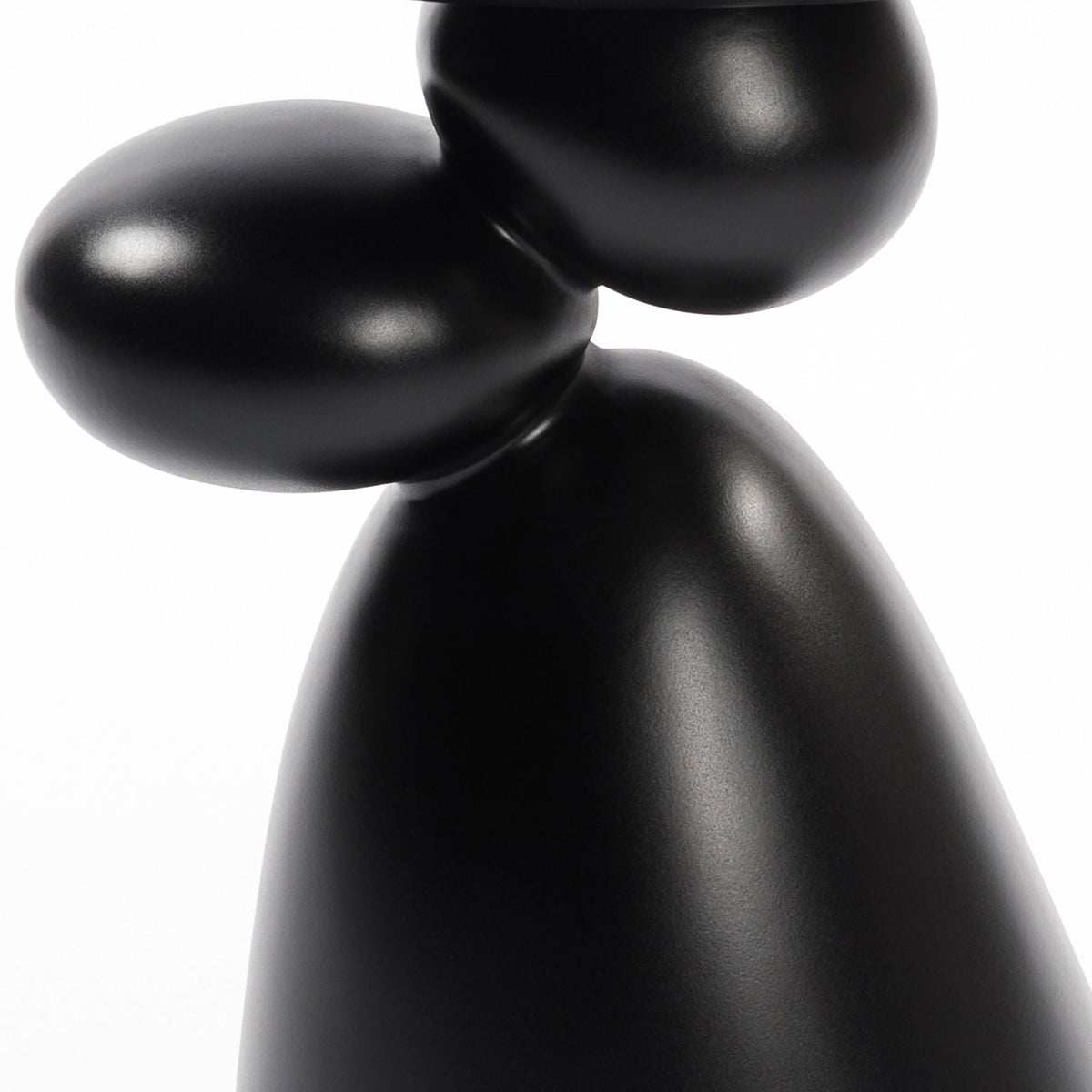 Lucky Stone Shaped Table with Sculptural Base – White, Black, or Gray