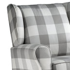 Gray and White Swivel Glider Chair with Side Pocket - Patli Collection