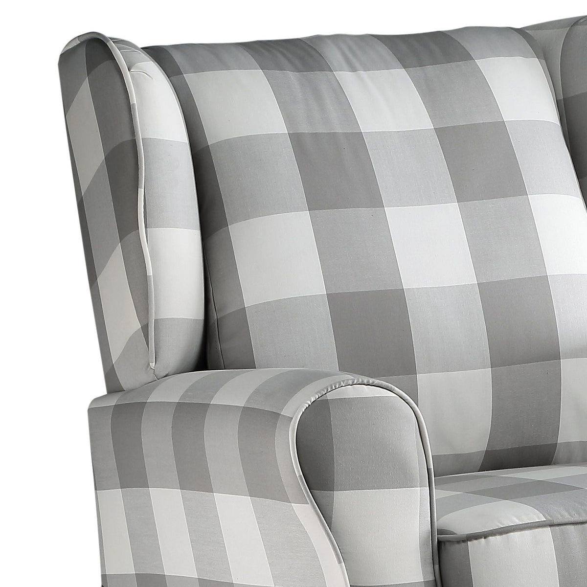 Gray and White Swivel Glider Chair with Side Pocket - Patli Collection