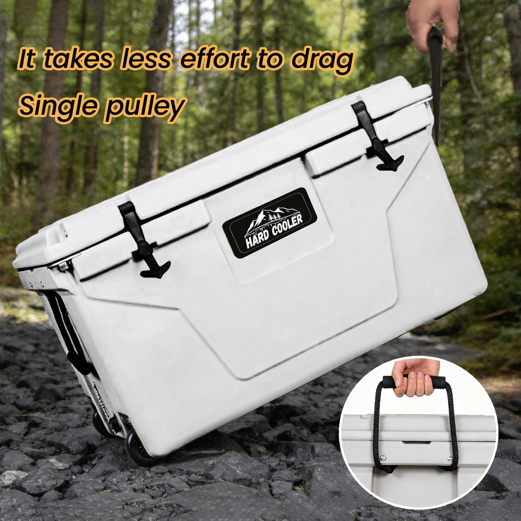 85 Quart Heavy-Duty Cooler with 6–10 Day Ice Retention – White