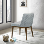 Mid-Century Dining Chair Set of 2 with Solid Wood Frame - Dark Gray or White