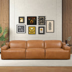 Triple Power Recliner Sofa with Three-Stage Reclining - Tan