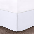 White Microfiber Ruffled Comforter Set with Decorative Pillow – Queen