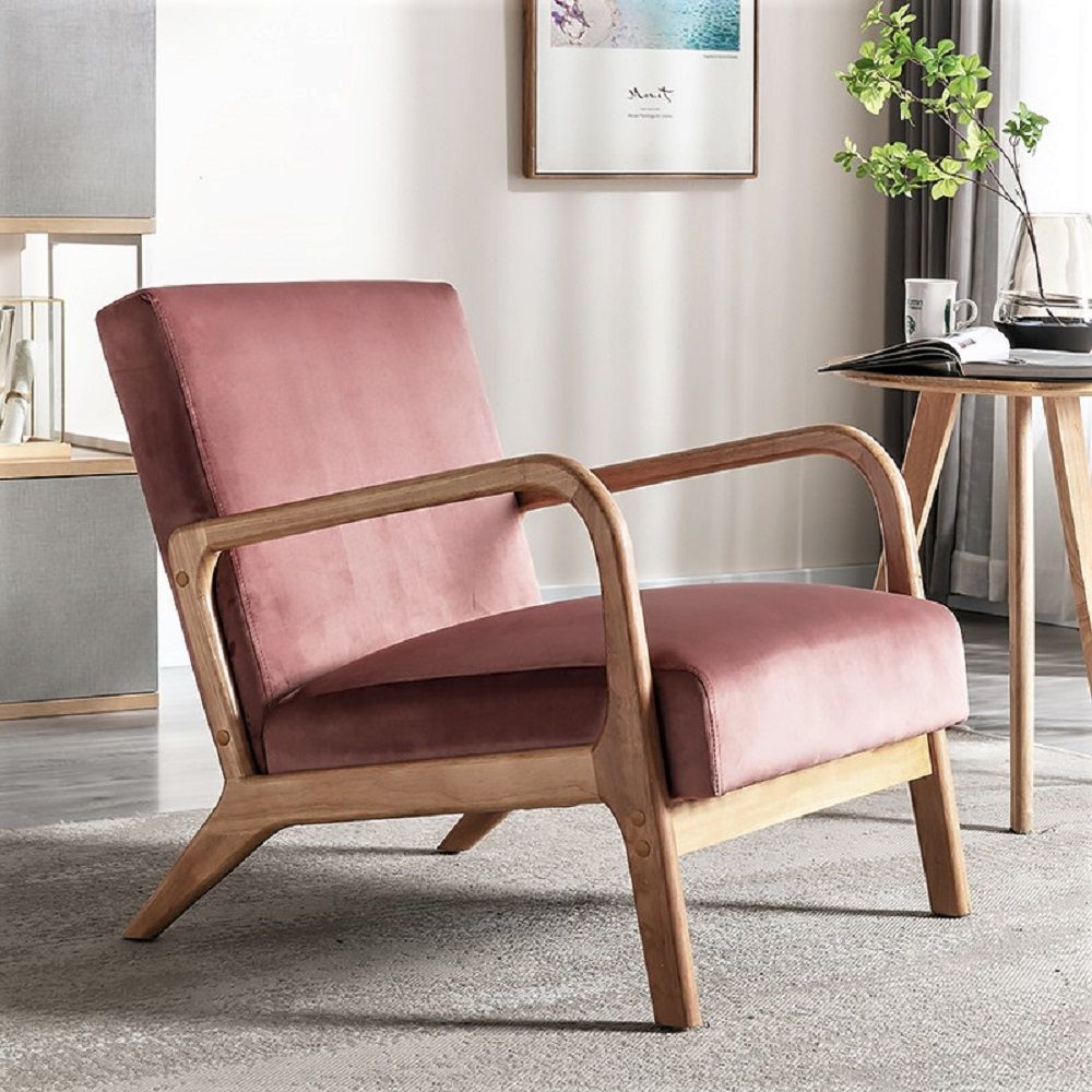 Mid-Century Modern Accent Chair with Cushioning - Multiple Colors