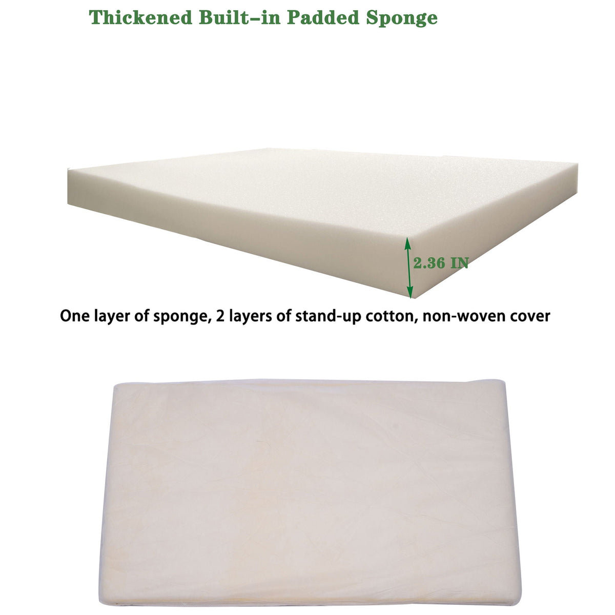 2 Piece Outdoor Chaise Lounge Chair Cushion Set With Pillow