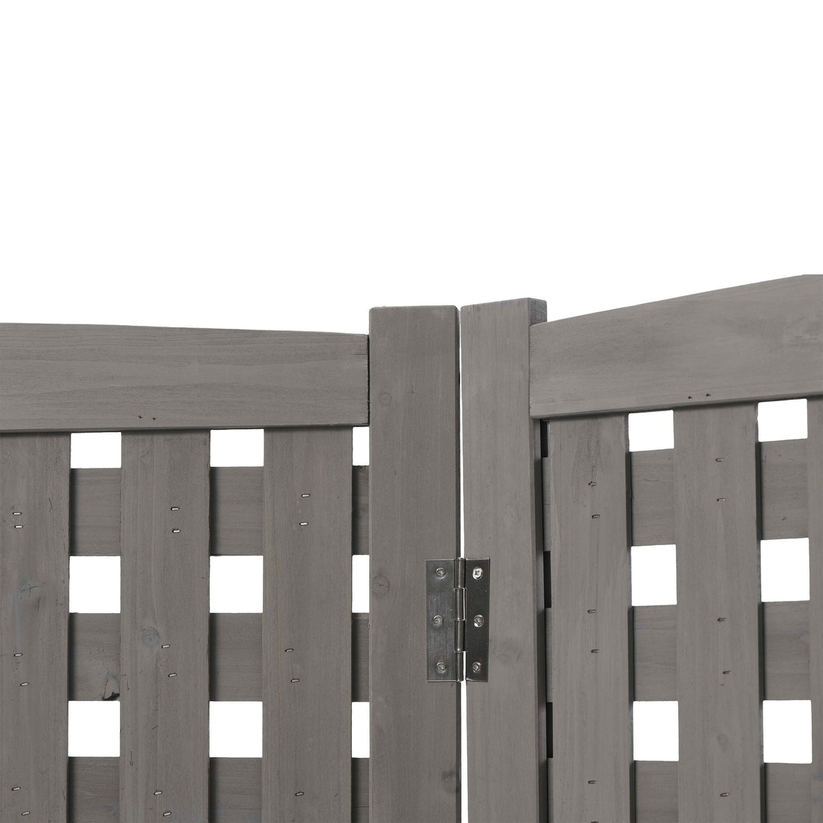 3 Panel Outdoor Air Conditioner Fence Screen with Solid Wood - Light Brown or Dark Gray