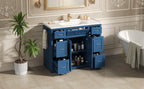 Navy Blue 48" Bathroom Vanity with Ceramic Sink - Navy Blue