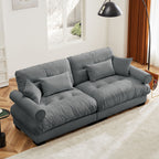 Modern Oversize Sofa with Cloud-Like Comfort - Fabric Stationary Sofa