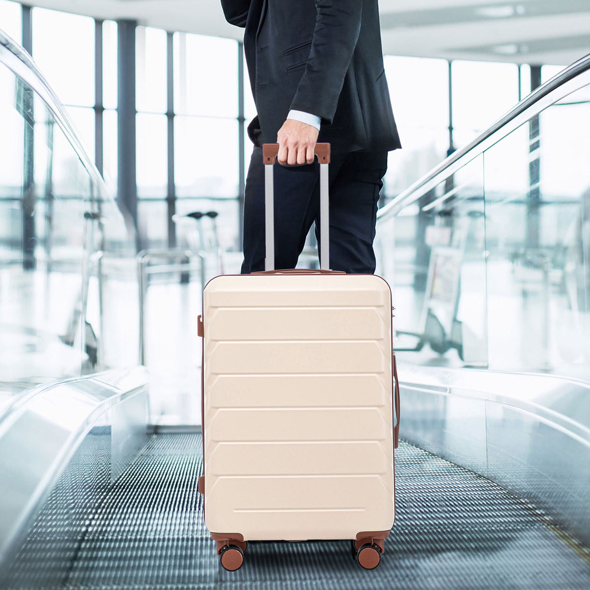 3 Pieces Set Spinner Wheel Luggage With Combination Lock