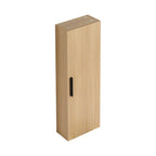 Tall Floating Bathroom Side Cabinet with Adjustable Shelving - Light Oak