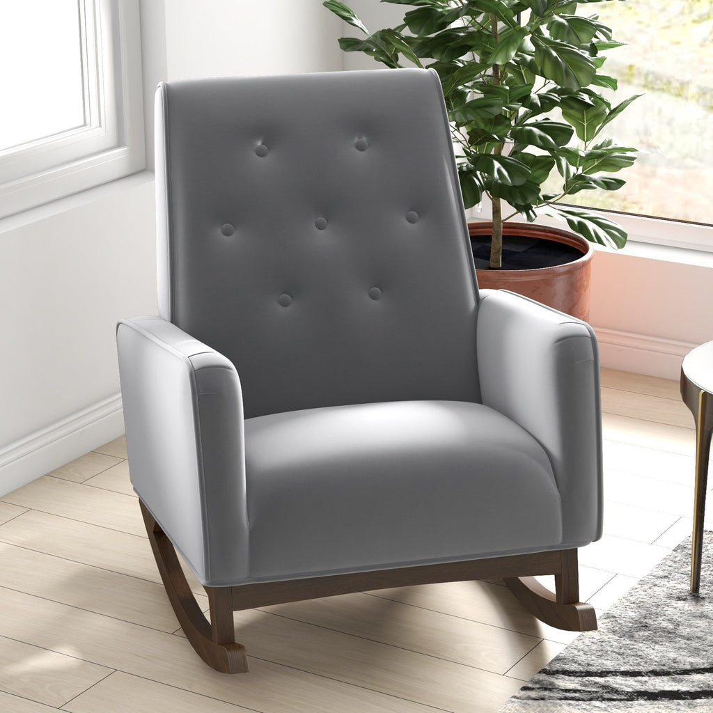 Demetrius Solid Wood Rocking Chair - Multiple Colors