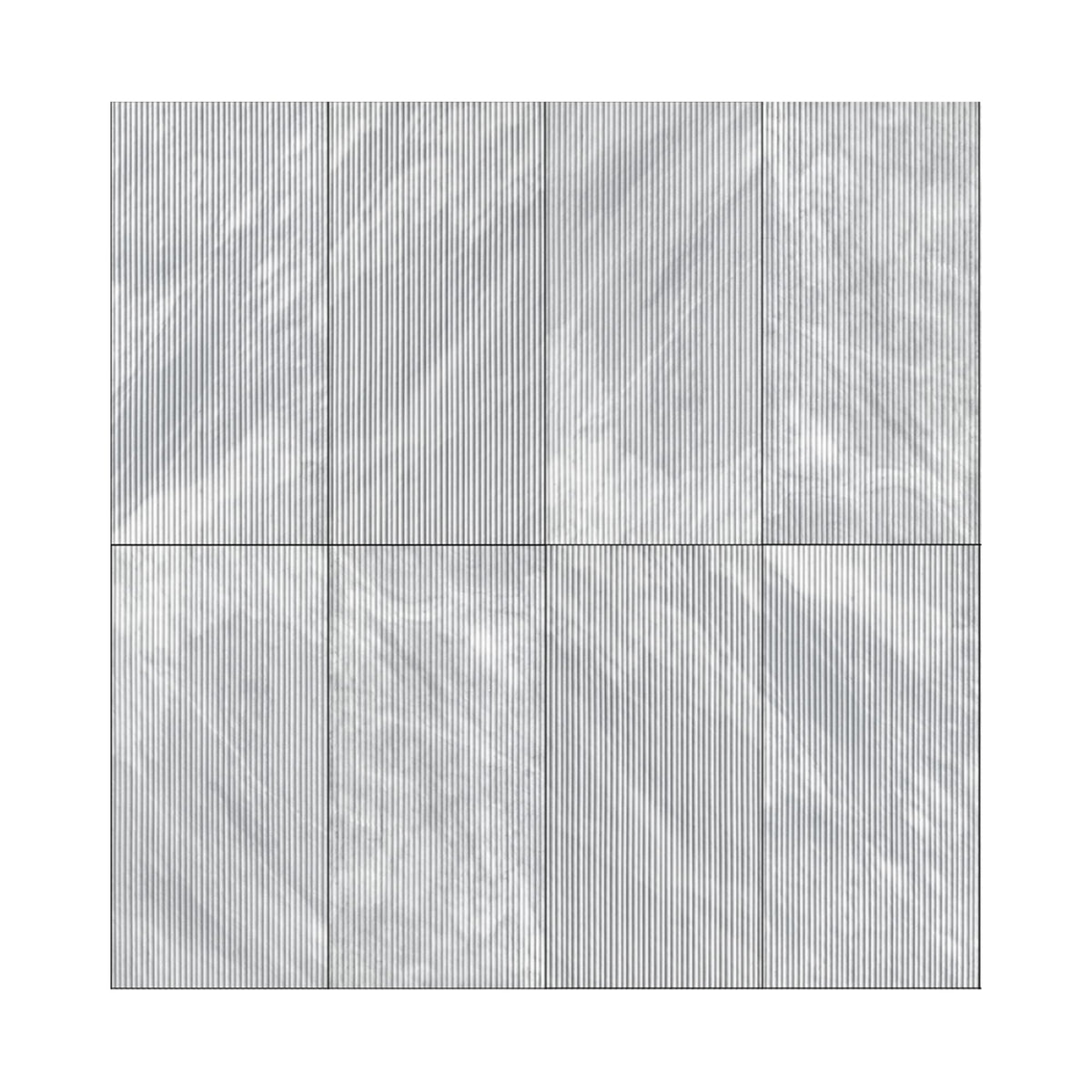 Textured 3D Decorative Tiles with Polished Marble Surface - Yellow, Gray, or White