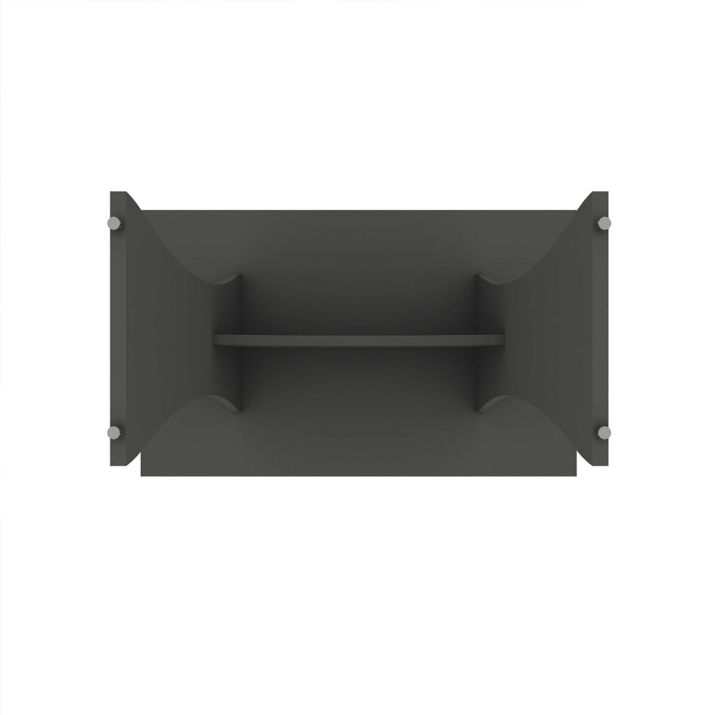 Modern Dining Table with Adjustable Metal Feet - Dark Gray or White