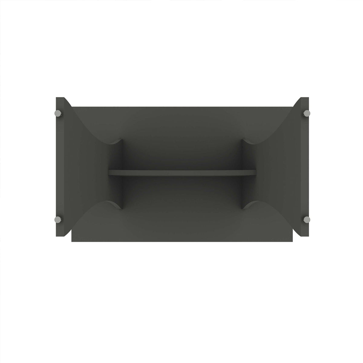 Modern Dining Table with Adjustable Metal Feet - Dark Gray or White