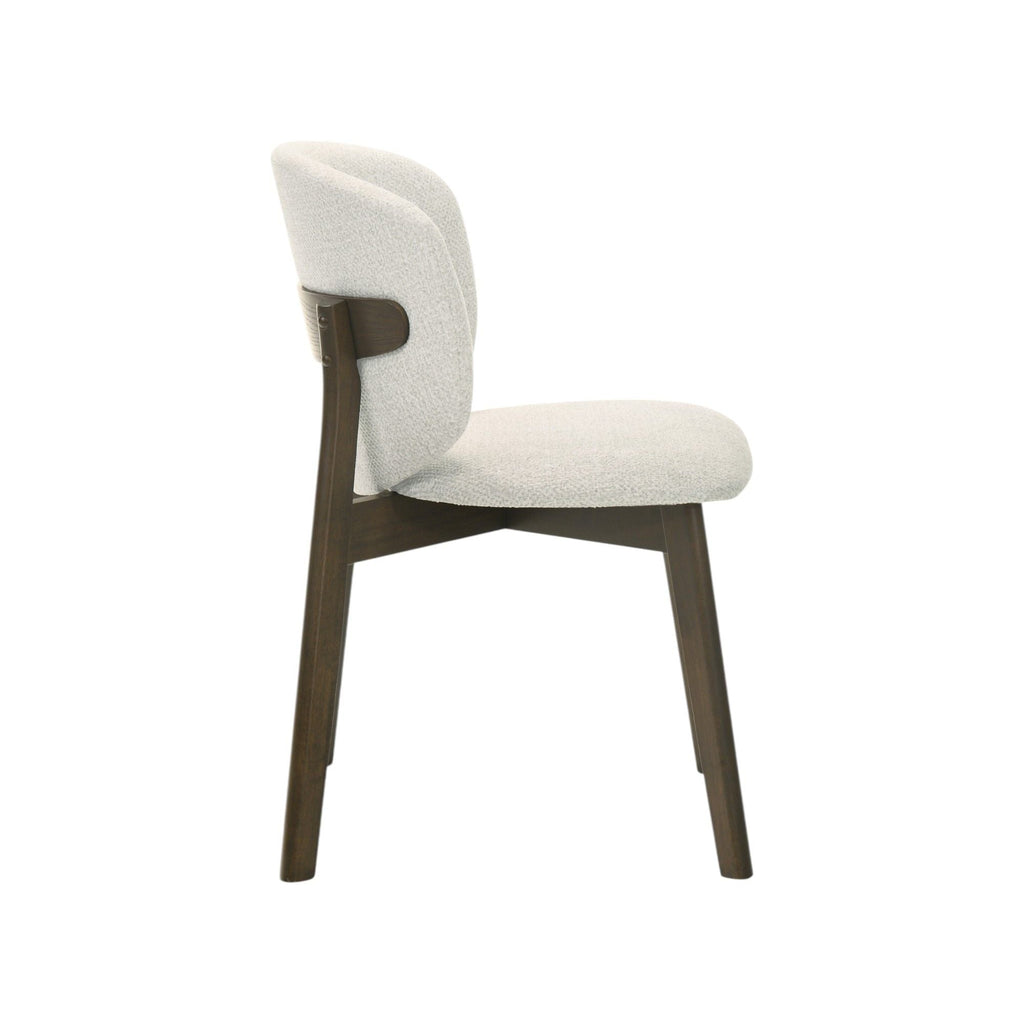 Gray & Walnut Side Chair Set with Cushion - Set of 2