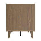 Modern 60 Inch TV Stand with Storage & Cable Management - Walnut