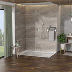 10-Inch Wall Mounted Square Shower System with Rough In Valve - Black or Gray