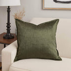 Velvet Throw Pillow with Luxe Shine & Structured Support – Deep Forest Green