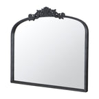Baroque Inspired Arch Wall Mirror with Ornate Design - Gold or Black