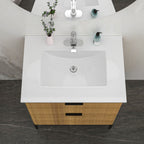 Premium Rectangular Vanity Top with Single Faucet Hole and Overflow - White