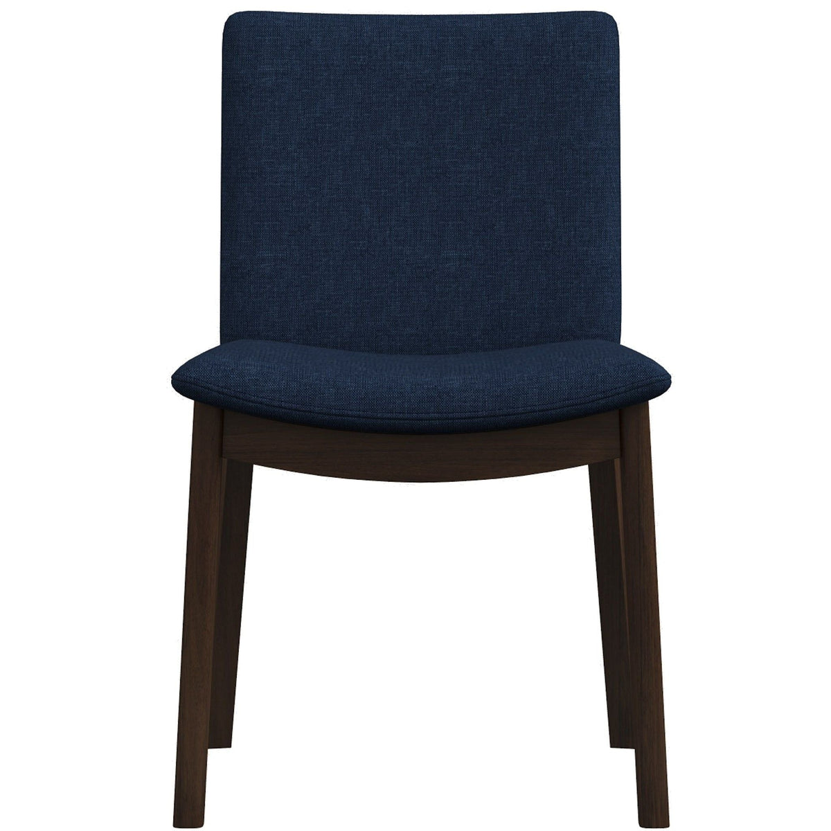 Mid-Century Modern Solid Wood Dining Chair Set with Fabric Upholstery - Multiple Colors