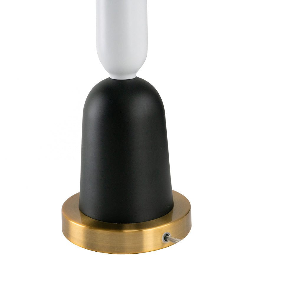 Teardrop Silhouette Table Lamp with Black and Gold Base - Black/Gold