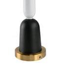Teardrop Silhouette Table Lamp with Black and Gold Base - Black/Gold