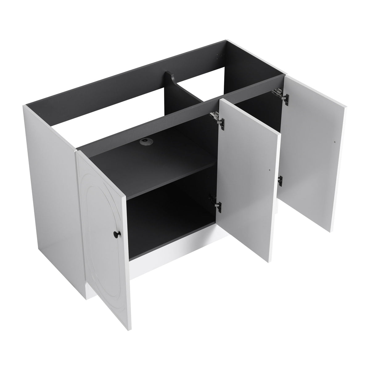 Modern Freestanding Bathroom Vanity with Soft Close Cabinet Doors - Pearl Silver, White, or Dark Green