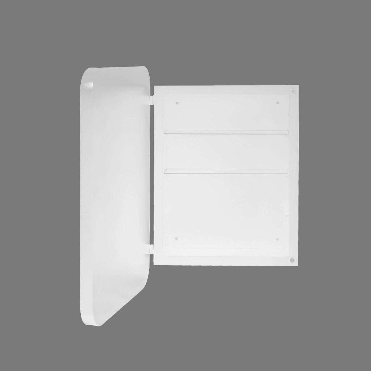 Recessed Metal Framed Medicine Cabinet with Adjustable Shelves - Black, White, or Gold
