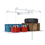 Overhead Garage Storage Rack with Crank System - Black or White