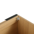 Modern Bathroom Vanity with Side Storage - Light Brown or White