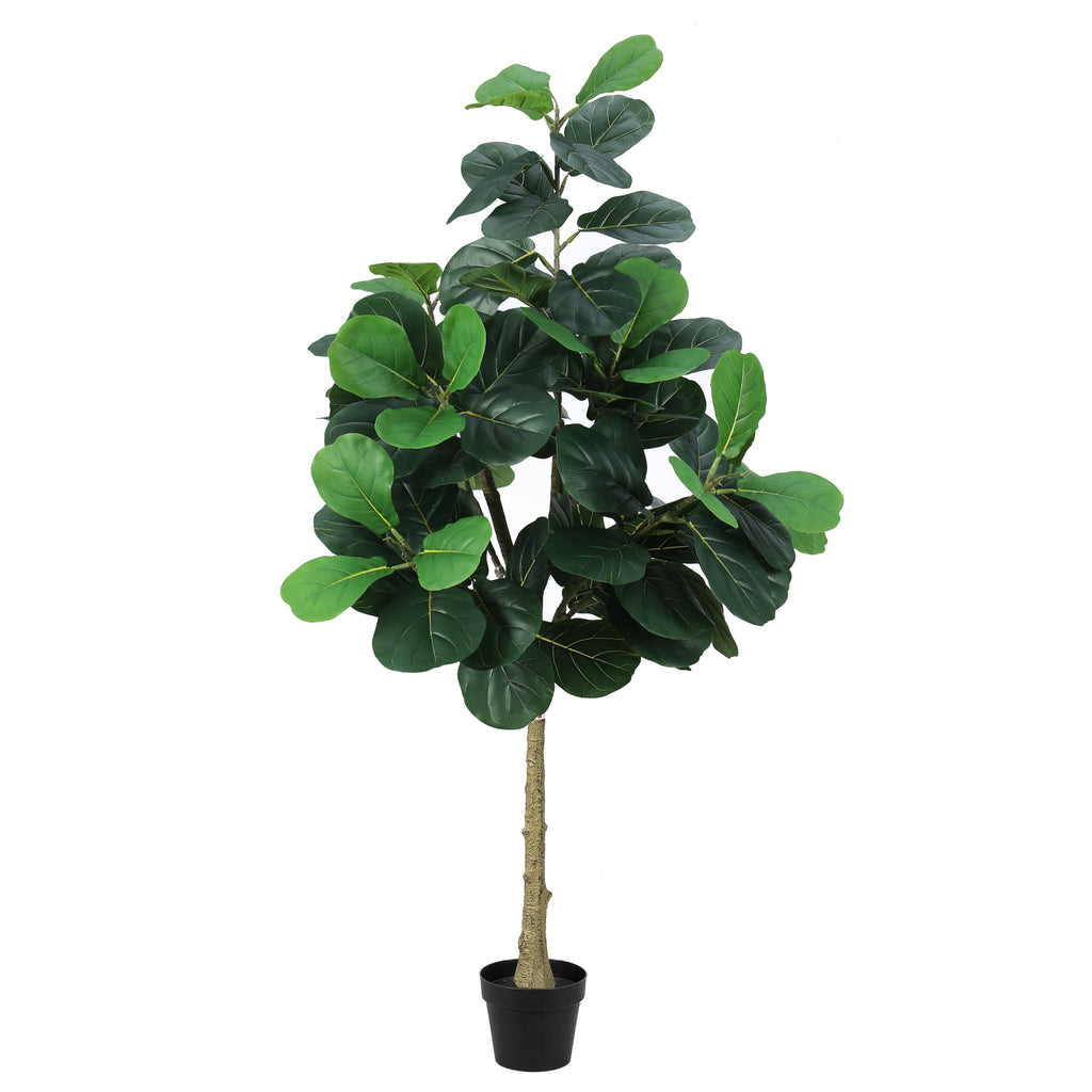 Artificial Fiddle Leaf Fig Tree 5.5FT with Planter - Green