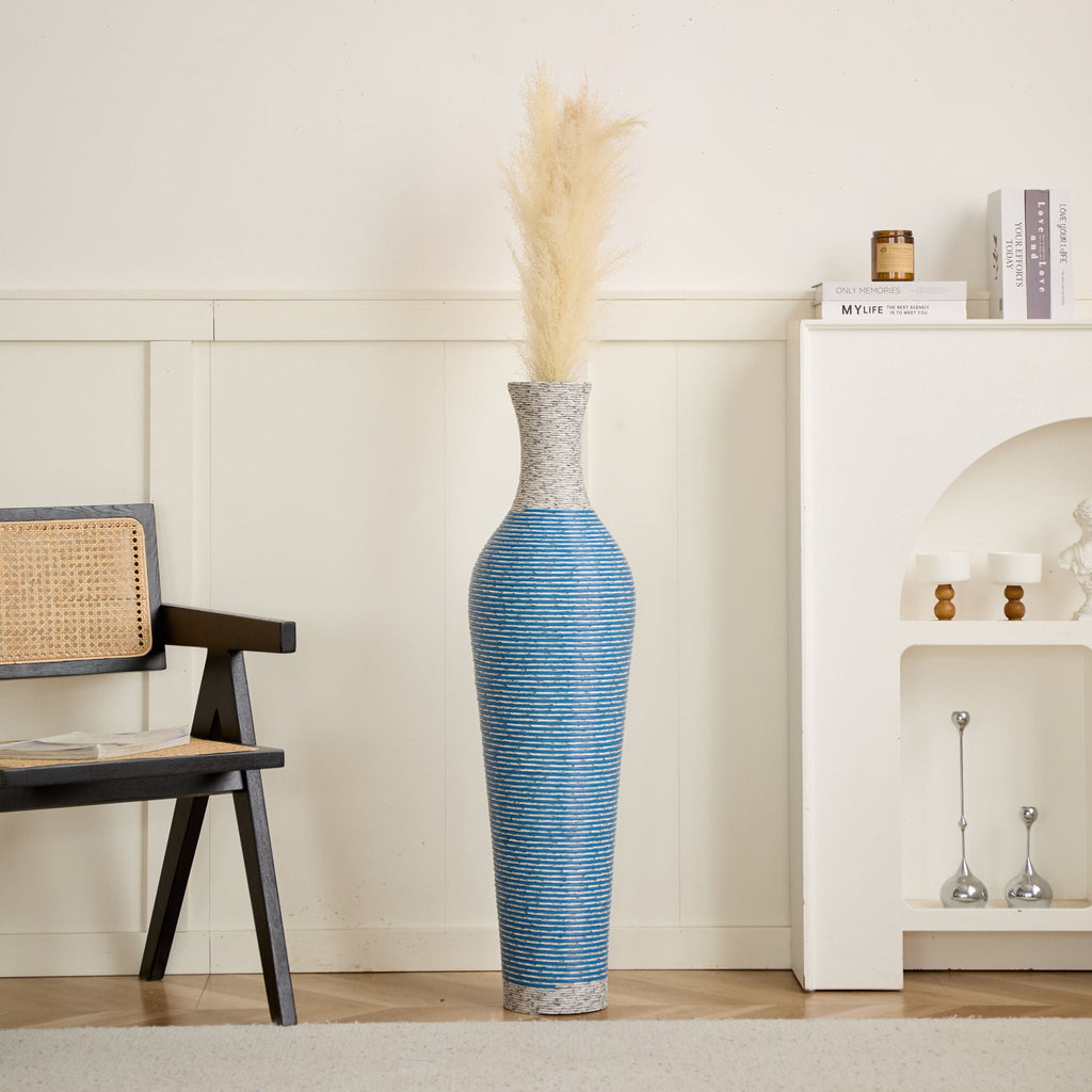 Classic And Neat Floor Vase with High Independent Stand - Multiple Colors