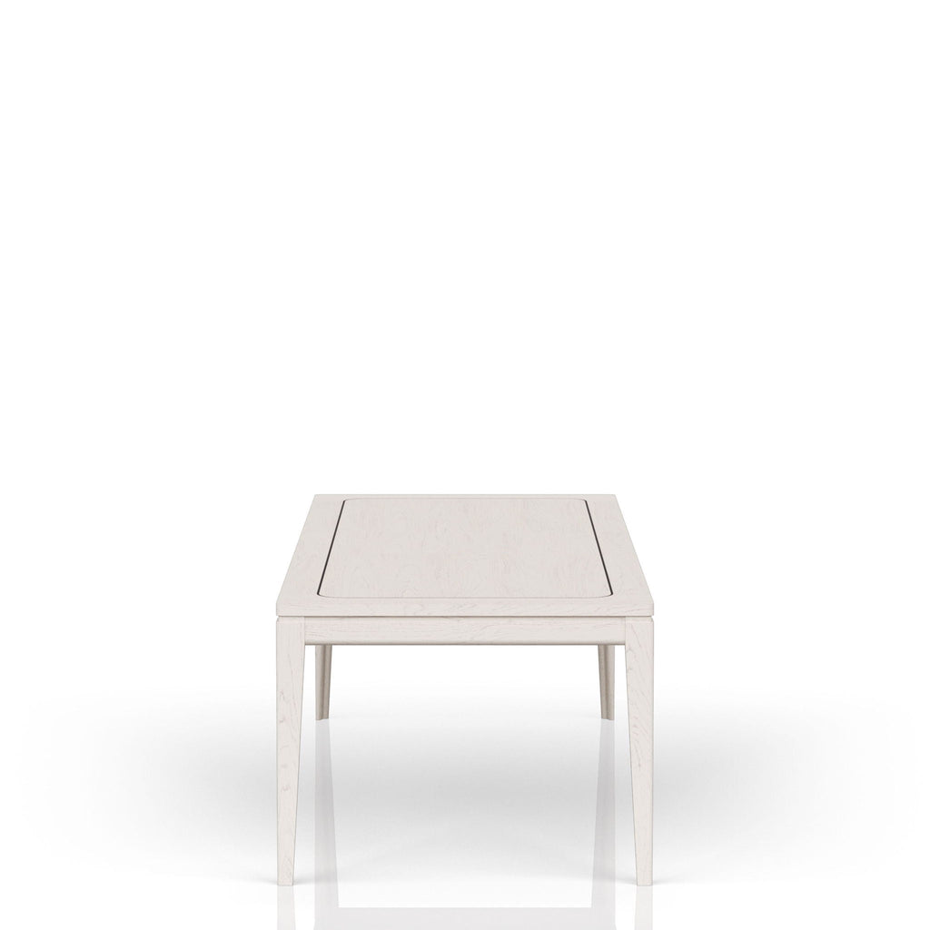 Expandable Dining Table with Metal Inlay - Vanilla White