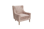 Light Brown Hi Back Accent Chair with Dacron Cushion