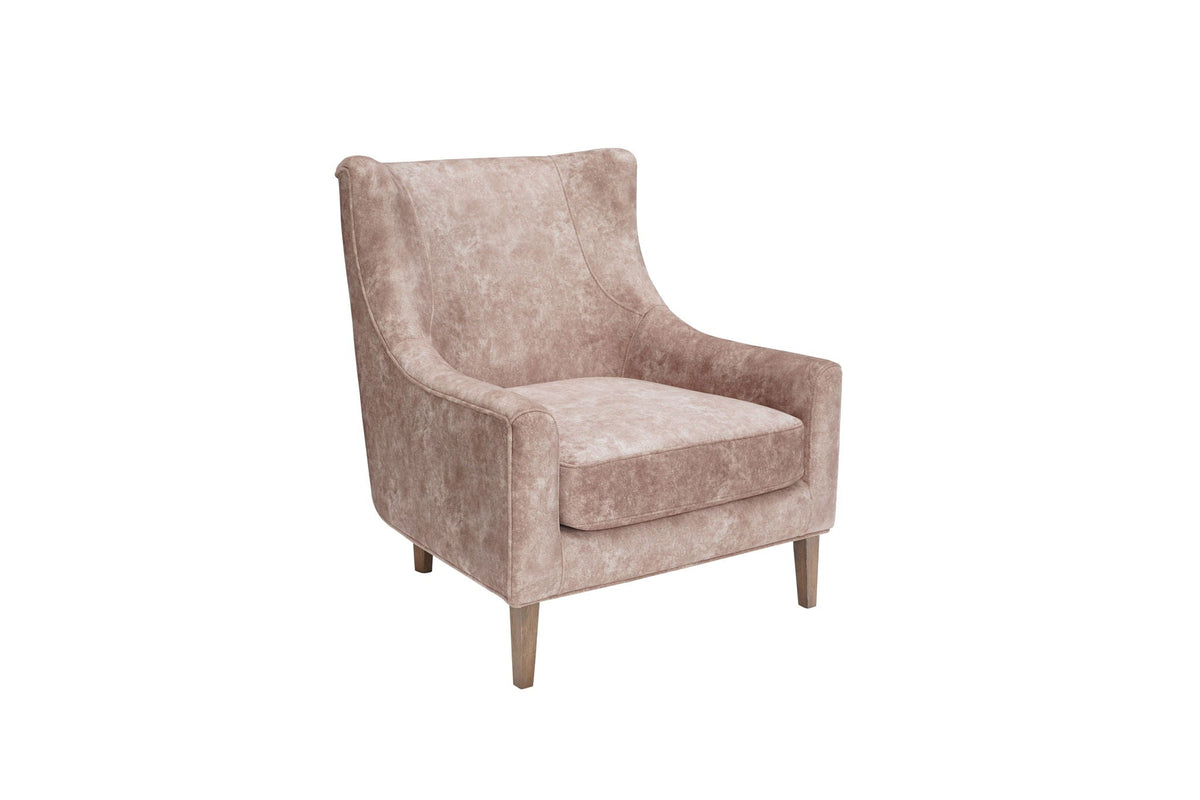 Light Brown Hi Back Accent Chair with Dacron Cushion