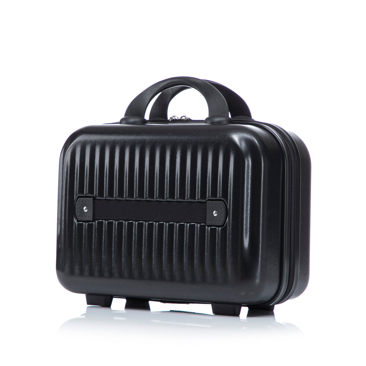 ABS Spinner Wheel Luggage Set with Cosmetic Case - Black