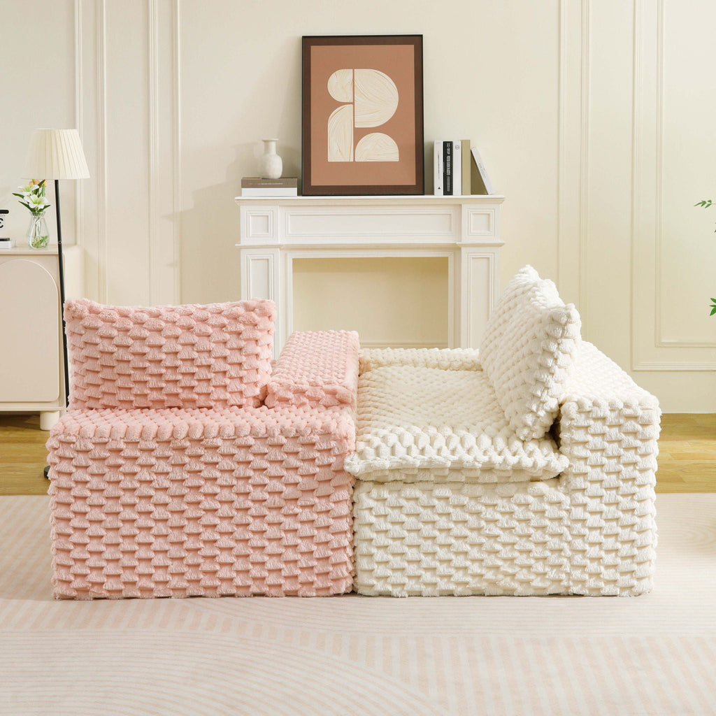 Multifunctional Stationary Sofa with Adjustable Layout - Choice of Color