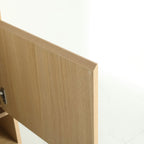 Modern Bathroom Vanity Combo with Single Resin Sink and Storage Cabinet - Light Brown