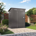 Durable Metal Outdoor Storage Shed with Lockable Door - Gray